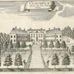 Engraving of Clausholm's main building from 1767. When the Danish Atlas was published in the 1760s, it was repeatedly stated in the description of Clausholm that it was a "very old manor". In the middle of the 18th century, the estate was not only among the oldest in the country, but also among the largest. The estate farms produced 940 barrels of grain per year on land, which was distributed in an area south of the main farm in Galten, Sønderhald and Øster Lisbjerg shires. The estate stretched over 116 farms and 56 houses spread over 21 villages and had a population of around 1,000 people. Copyright: Erik Pontoppidan: The Danish Atlas, bd. IV, 1768.